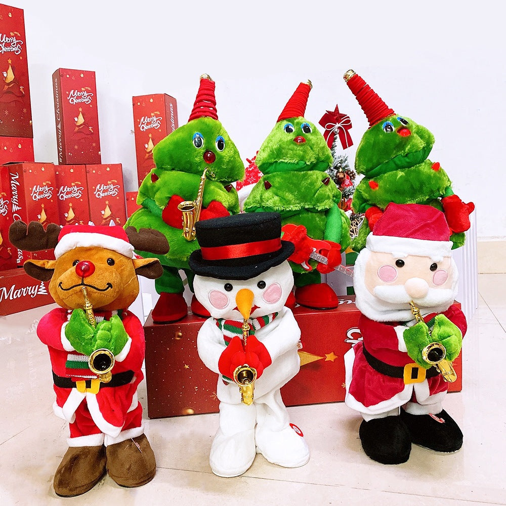 Electric dancing plush Christmas tree