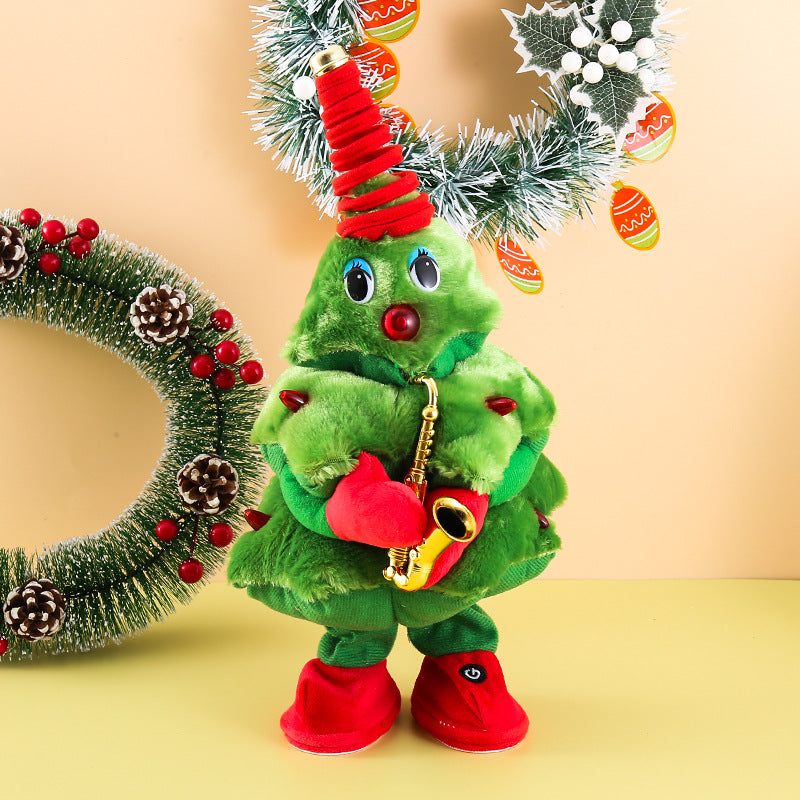 Electric dancing plush Christmas tree