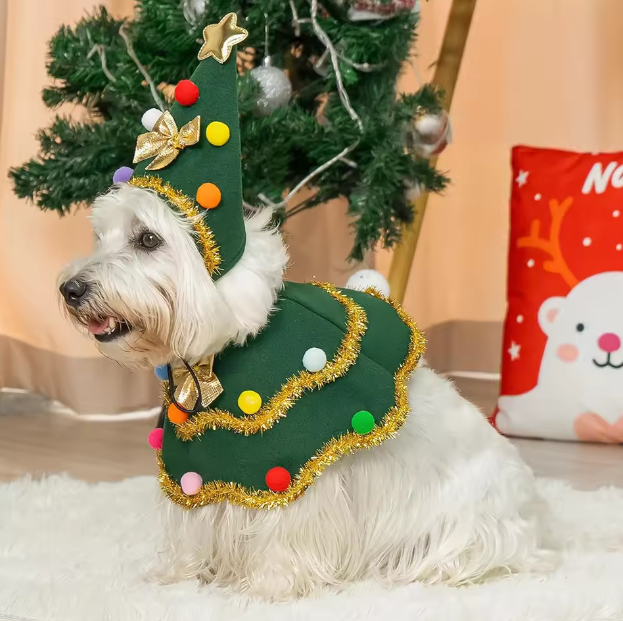 Pet Christmas Cape Costume (for cats and dogs)