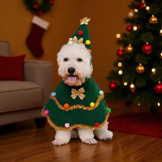 Pet Christmas Cape Costume (for cats and dogs)