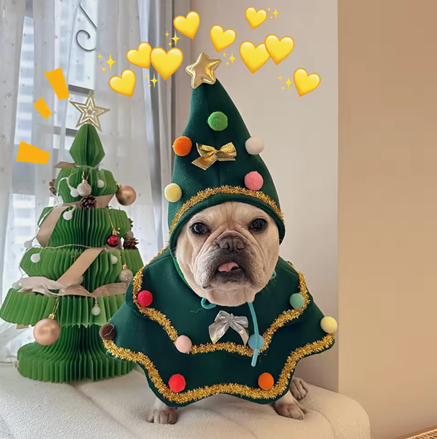 Pet Christmas Cape Costume (for cats and dogs)