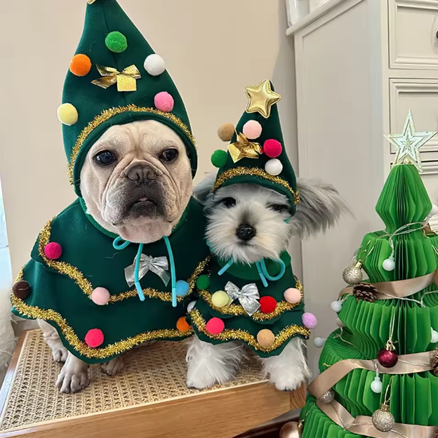 Pet Christmas Cape Costume (for cats and dogs)
