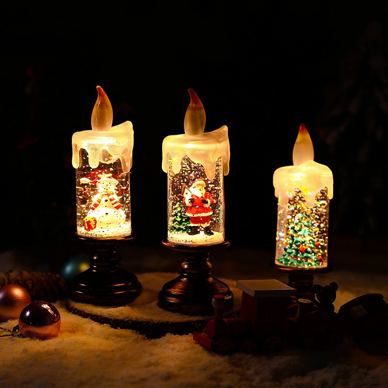 Christmas candle night light