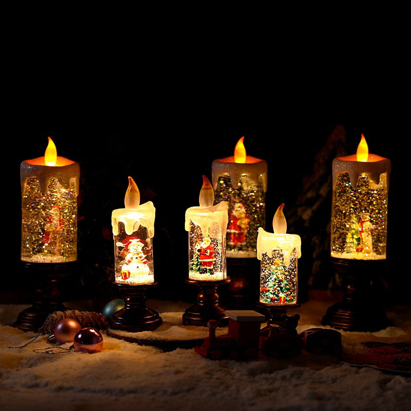 Christmas candle night light