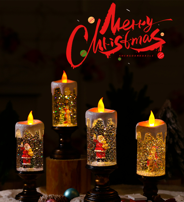 Christmas candle night light