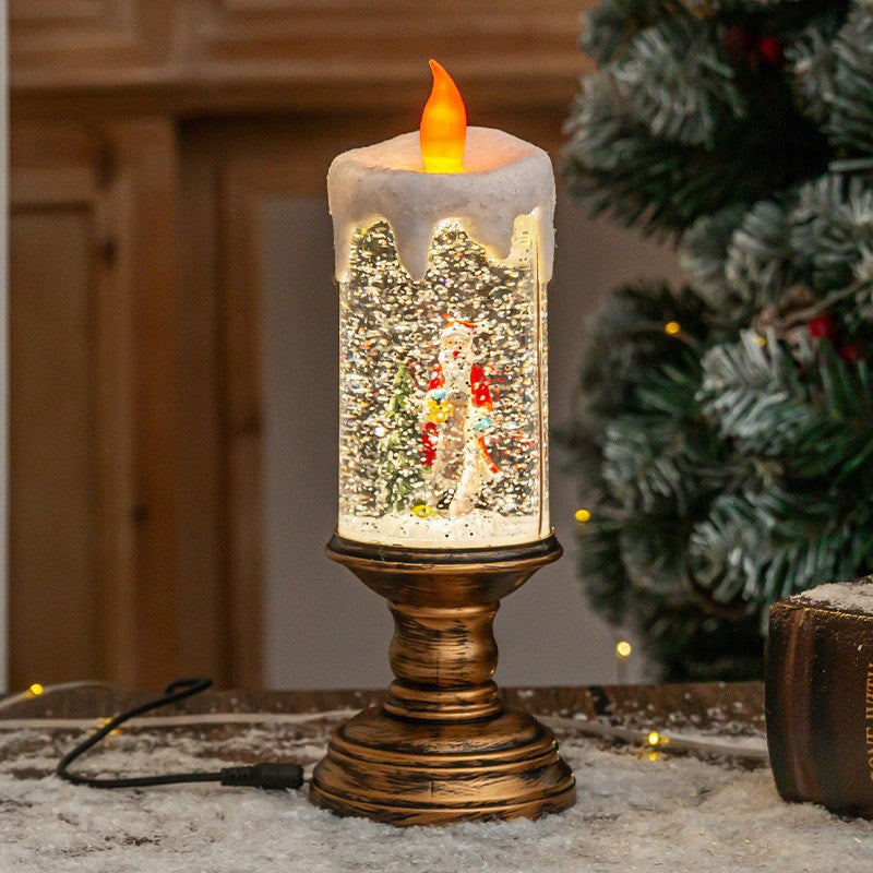 Christmas candle night light