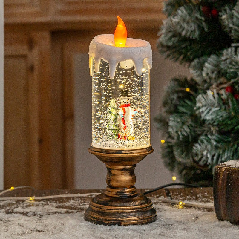 Christmas candle night light