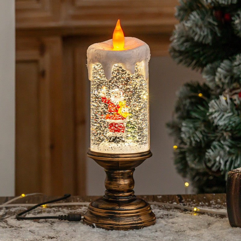 Christmas candle night light