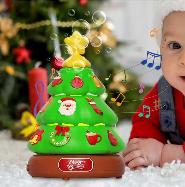 Christmas Tree Music Box Bubble Machine