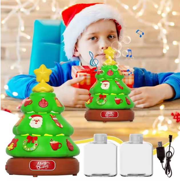 Christmas Tree Music Box Bubble Machine