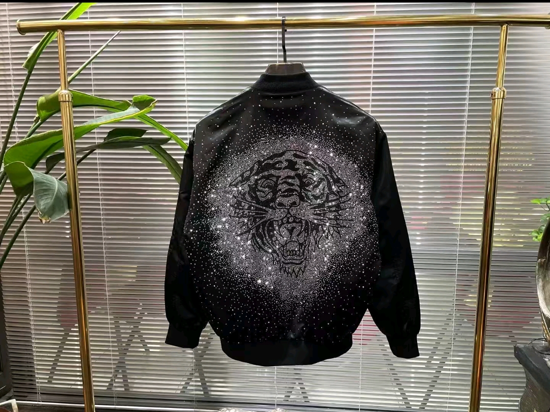 Hot-drilled tiger-head cotton jacket