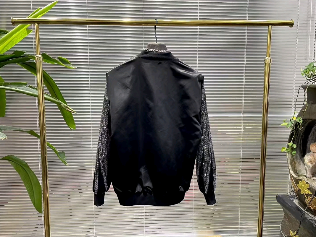 Rhinestone-embellished wing jacket