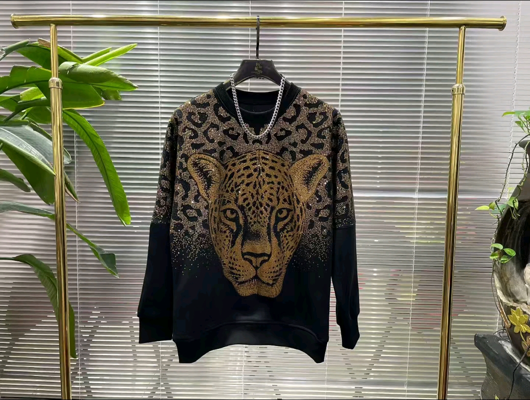 Rhinestone Leopard Top