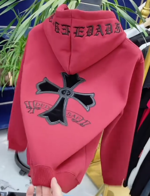 Embroidered bellyband hoodie