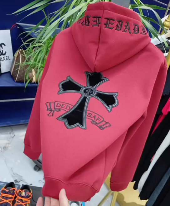 Embroidered bellyband hoodie