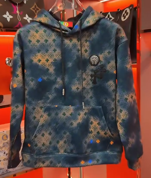 Fashionable patterned woven hoodie
