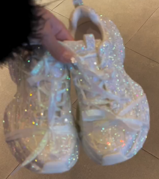 Rhinestone dad shoes