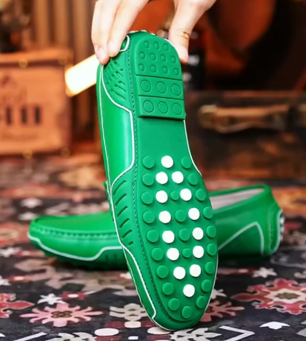 Men's casual flat leather shoes