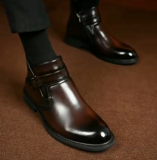 Business casual men's leather shoes