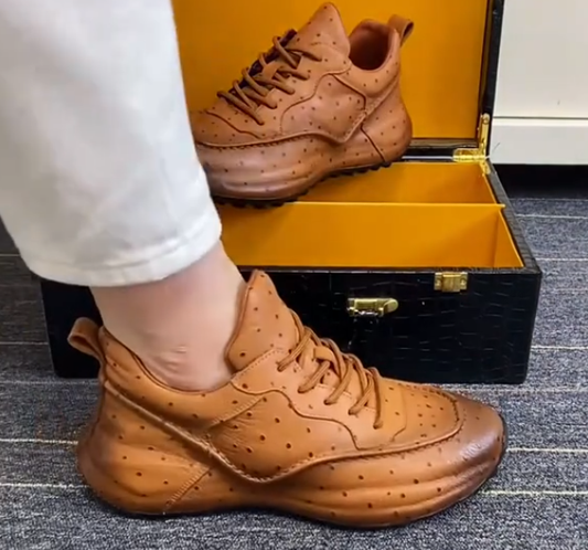 Men's hole casual leather shoes