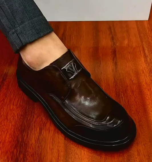 Men's soft leather casual loafers