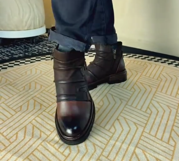 Men's retro mid-low top casual Martin boots