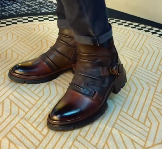 Men's retro mid-low top casual Martin boots