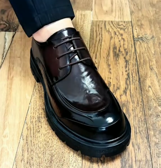 Men's smooth casual leather shoes