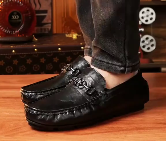 Men's soft leather shoes