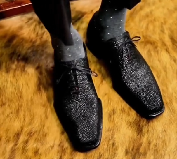 Men's Oxford cloth casual leather shoes