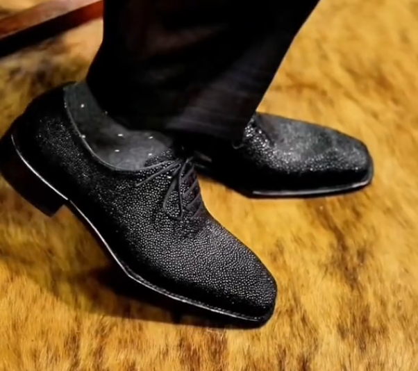Men's Oxford cloth casual leather shoes