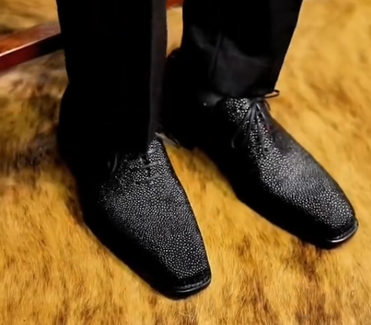 Men's Oxford cloth casual leather shoes