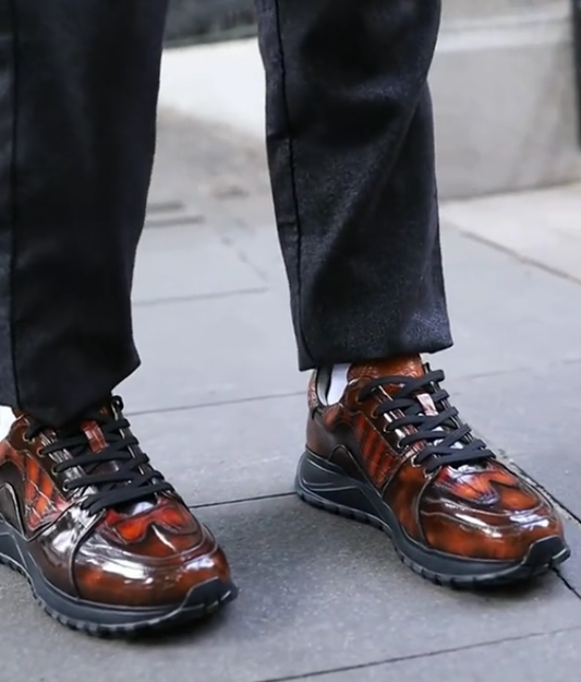Men's leather sneakers