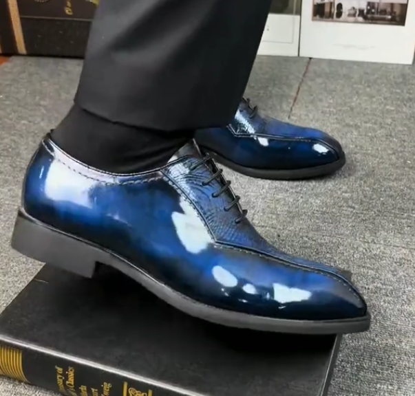 Men's Flowing Color Casual Leather Shoes