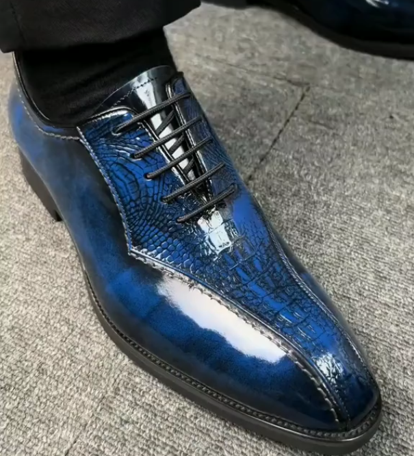 Men's Flowing Color Casual Leather Shoes