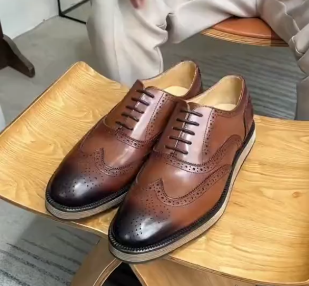 Men's flat business Oxford shoes