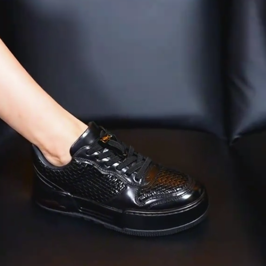 Men's black air cushion sneakers
