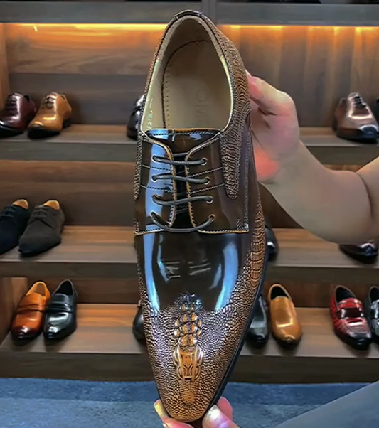 Men's handmade casual leather shoes