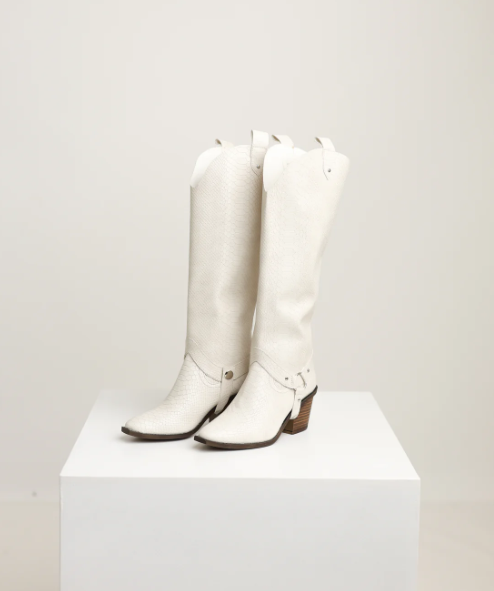 Two-in-one genuine leather pointed-toe boots