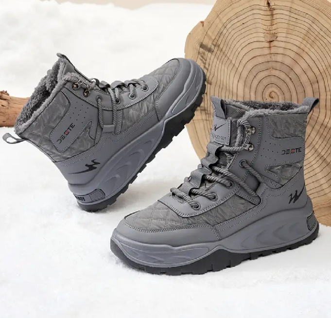Fleece-lined and thickened women's snow boots
