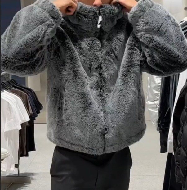 Men's Luxury Plush Hooded Jacket