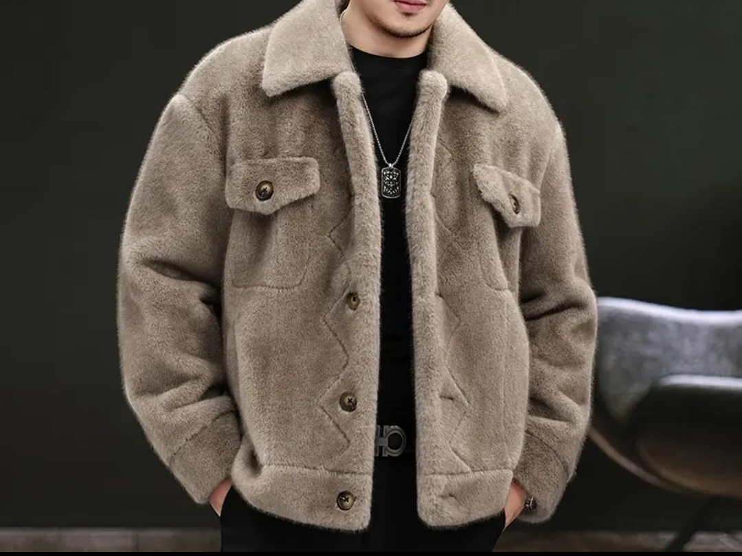 Men's Luxury Mink Fur Jacket