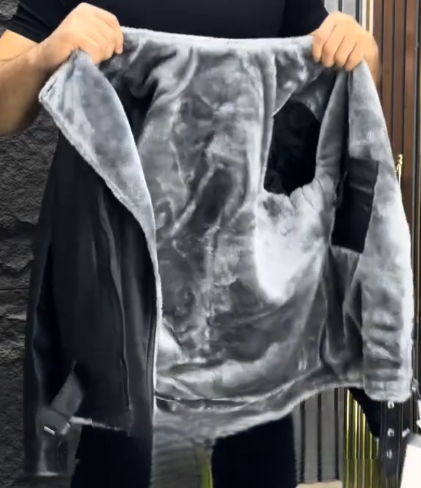 Men's luxury genuine leather jacket