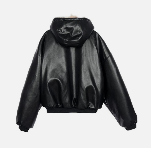 Men's Hooded Reversible Leather Jacket