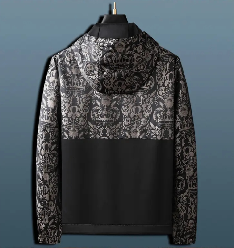 Luxury Trendy Printed Hooded Jacket