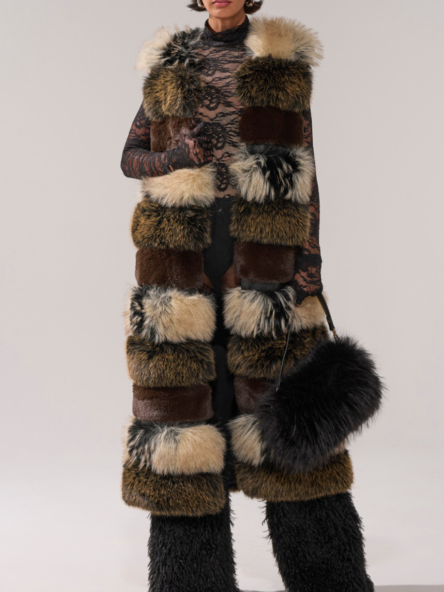 Plush Sleeveless Jacket