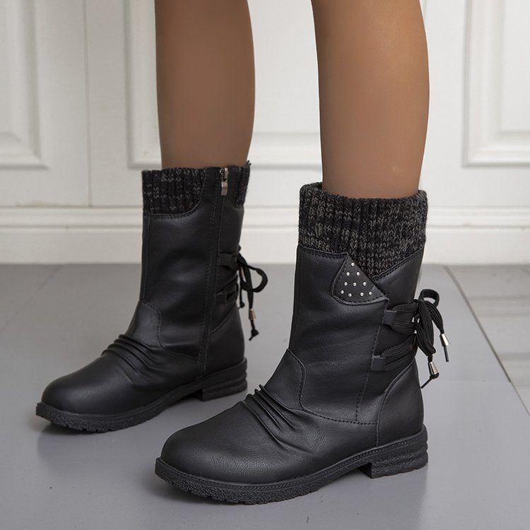 Retro mid-low Martin boots
