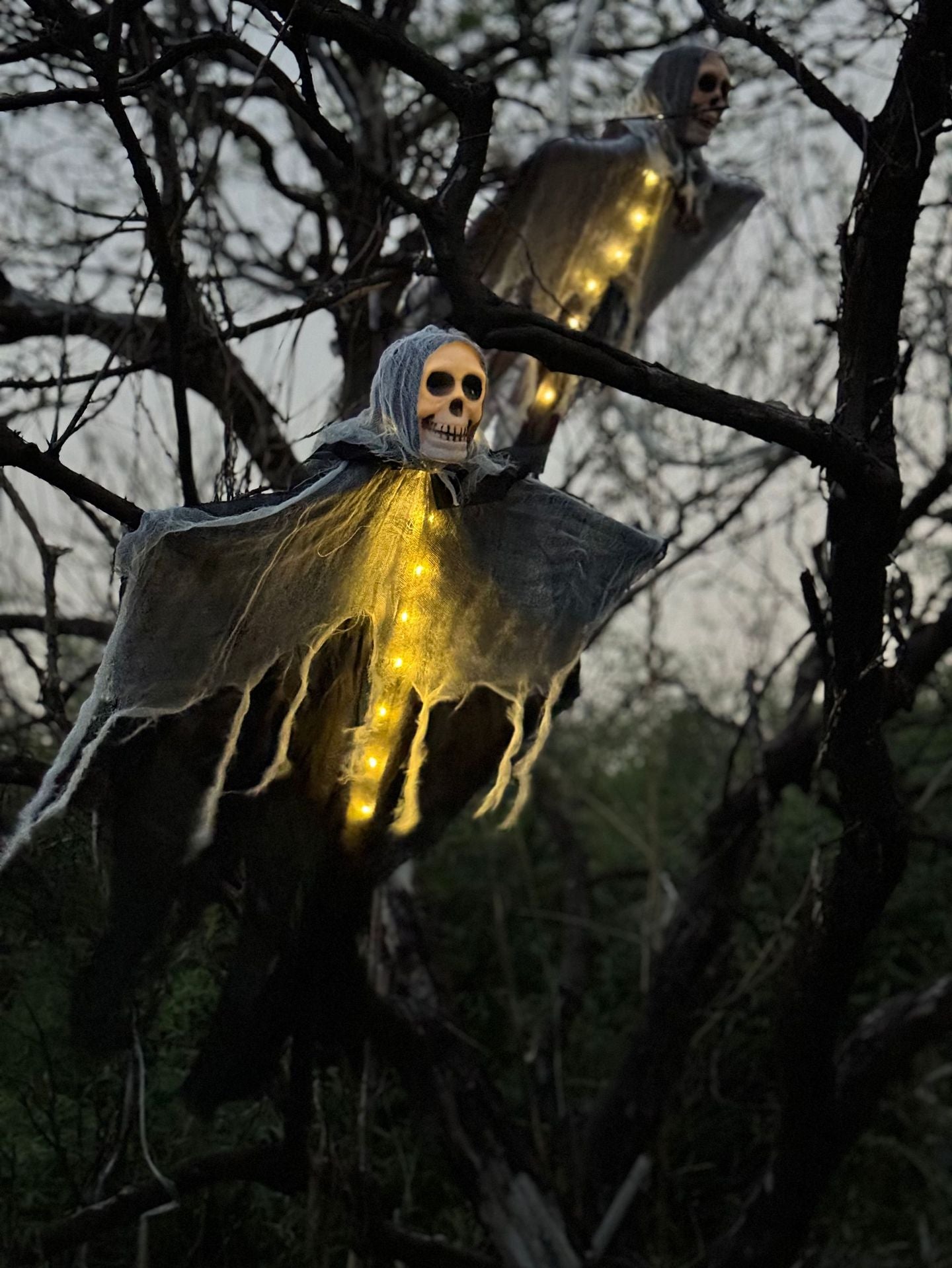 Funny Garden Decorative Lights Ghost Skull