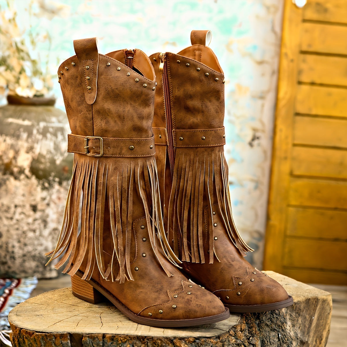 Vintage women's western mid-calf boots