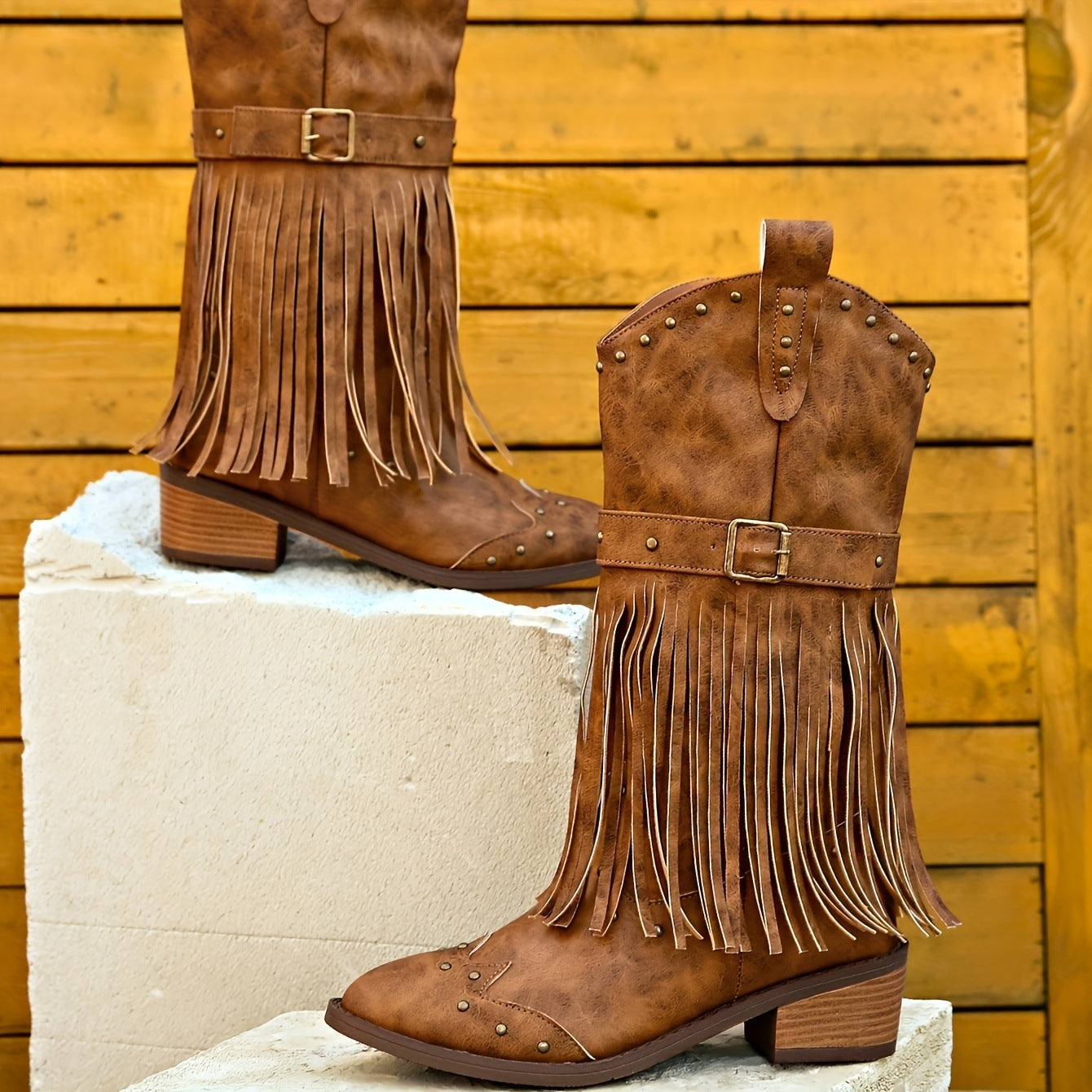 Vintage women's western mid-calf boots